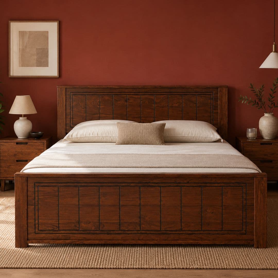 Jaali Grid Storage Bed