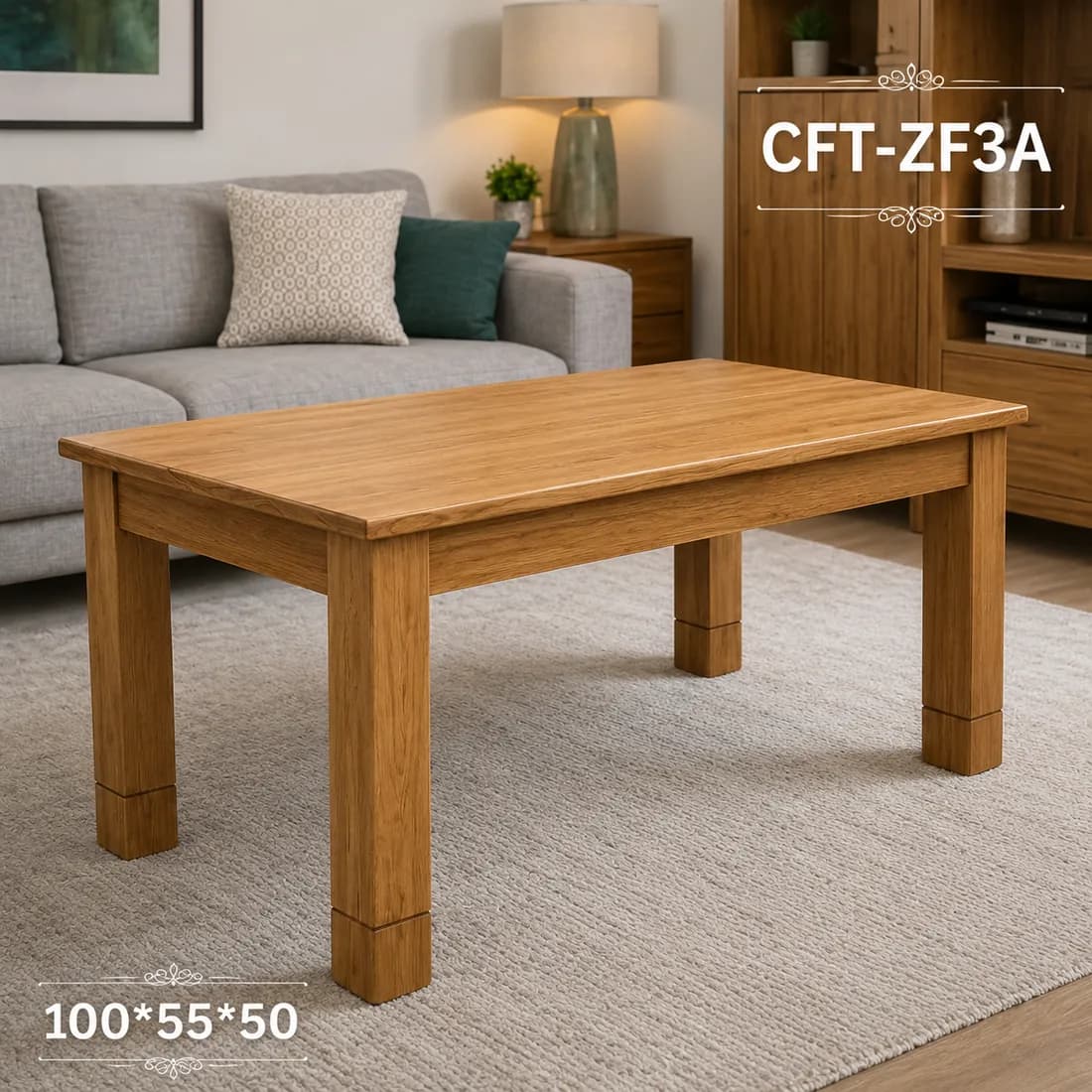 TEAK Fixed CoFfee Table Straight