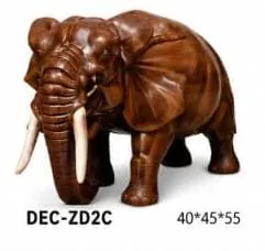 TEAK Handicrafts DECoratives Elephant DOWN TRUNK