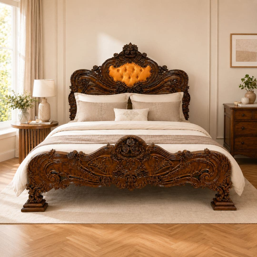 Mayur Royal Carved Bed